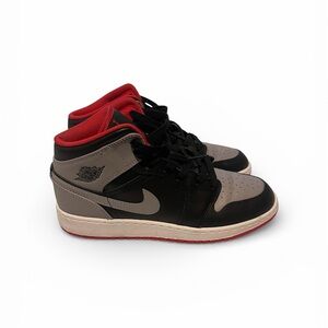 Nike AIR JORDAN CEMENT GRAY Red and White Athletic Shoes BIG BOY Size 6Y